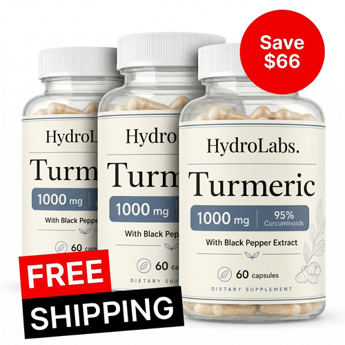 HydroLabs Turmeric Complex — 3 Bottles (90-day supply)